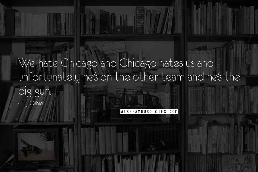 T. J. Oshie Quotes: We hate Chicago and Chicago hates us and unfortunately he's on the other team and he's the big gun.