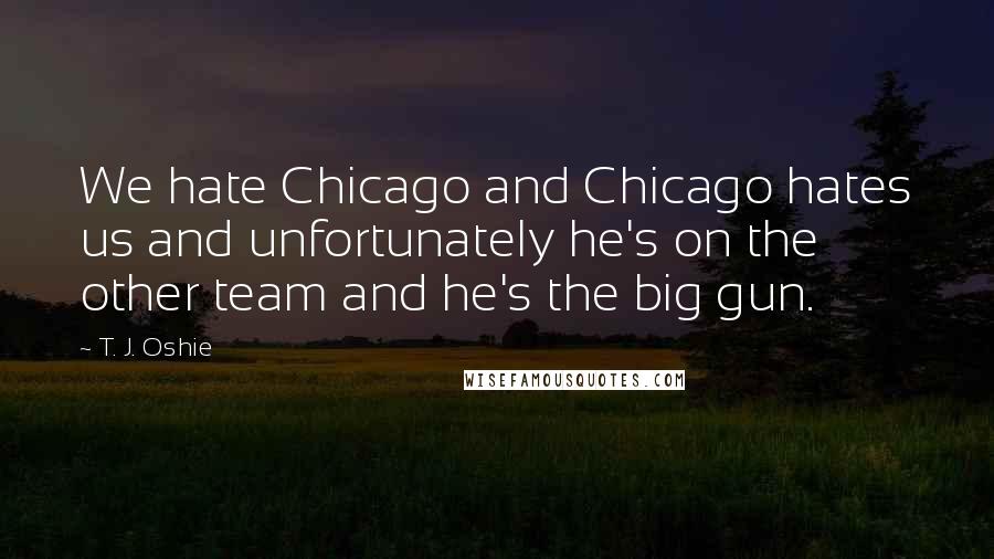 T. J. Oshie Quotes: We hate Chicago and Chicago hates us and unfortunately he's on the other team and he's the big gun.