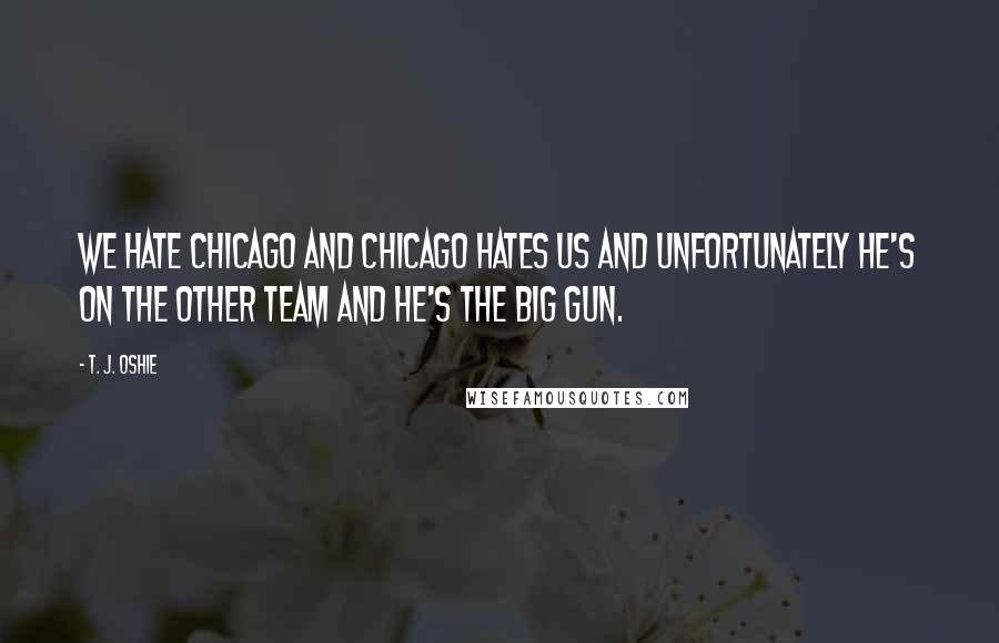 T. J. Oshie Quotes: We hate Chicago and Chicago hates us and unfortunately he's on the other team and he's the big gun.