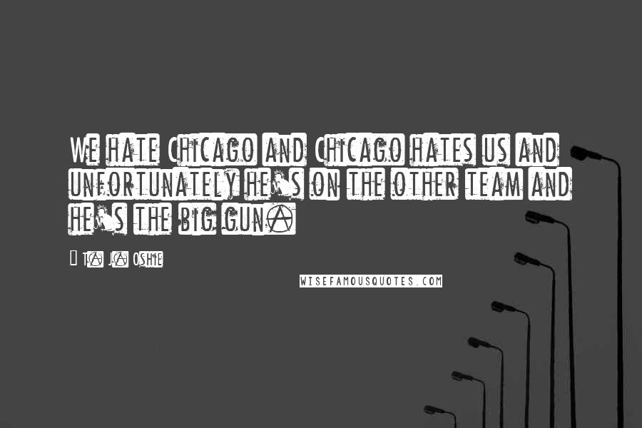 T. J. Oshie Quotes: We hate Chicago and Chicago hates us and unfortunately he's on the other team and he's the big gun.