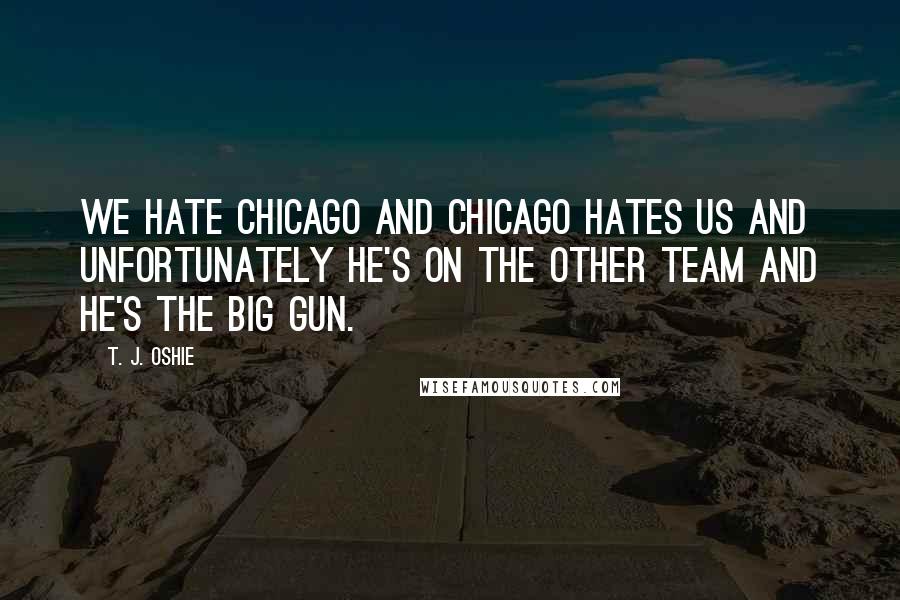 T. J. Oshie Quotes: We hate Chicago and Chicago hates us and unfortunately he's on the other team and he's the big gun.