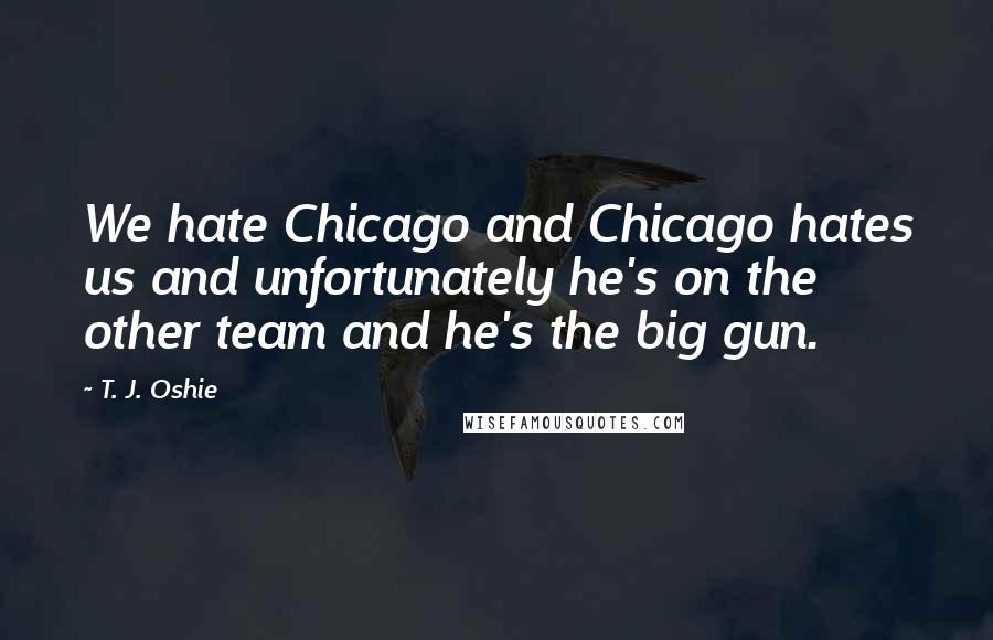T. J. Oshie Quotes: We hate Chicago and Chicago hates us and unfortunately he's on the other team and he's the big gun.