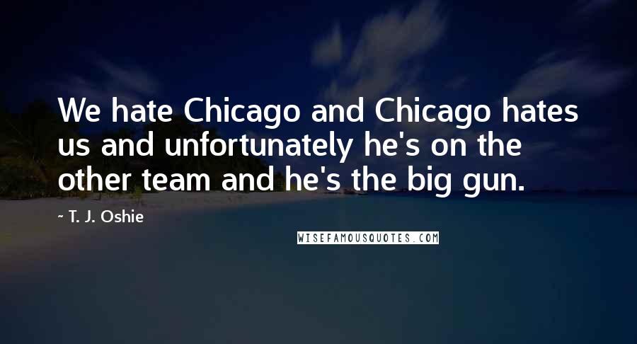 T. J. Oshie Quotes: We hate Chicago and Chicago hates us and unfortunately he's on the other team and he's the big gun.
