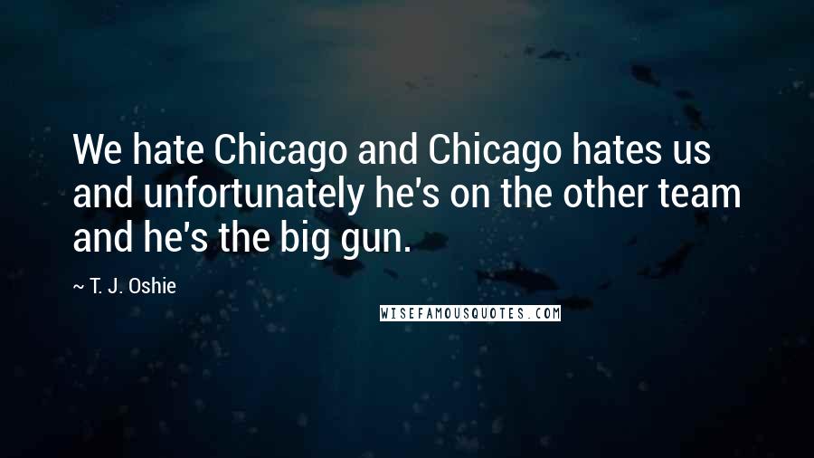 T. J. Oshie Quotes: We hate Chicago and Chicago hates us and unfortunately he's on the other team and he's the big gun.