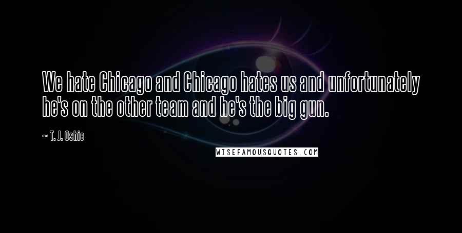 T. J. Oshie Quotes: We hate Chicago and Chicago hates us and unfortunately he's on the other team and he's the big gun.