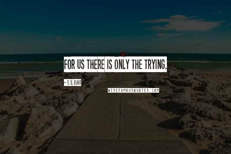 T. S. Eliot Quotes: For us there is only the trying.