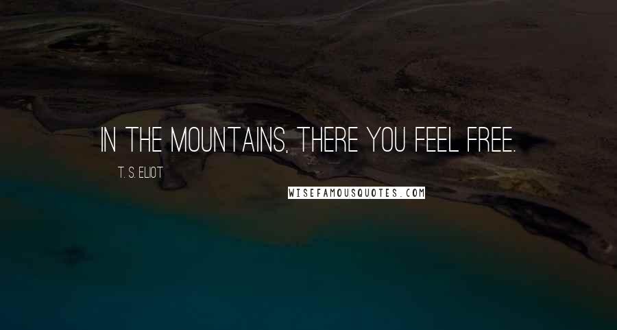 T. S. Eliot Quotes: In the mountains, there you feel free.