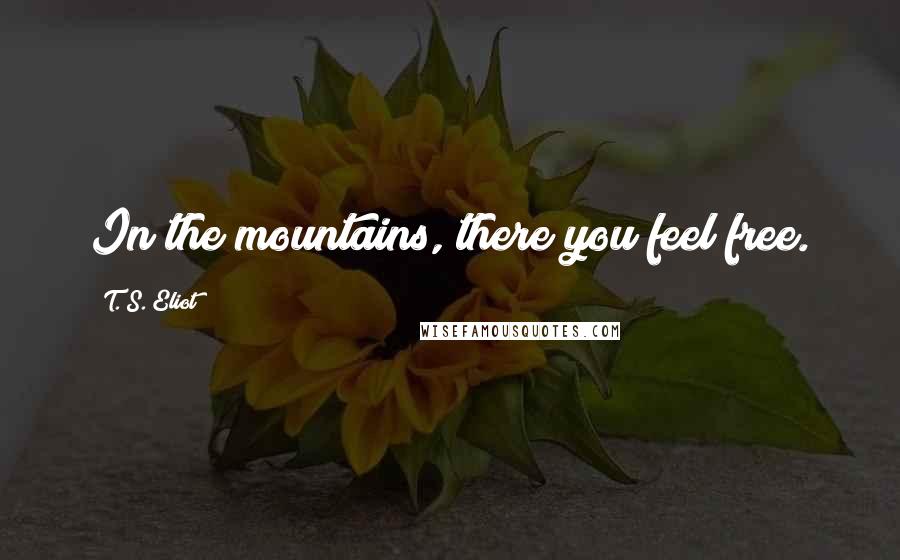 T. S. Eliot Quotes: In the mountains, there you feel free.