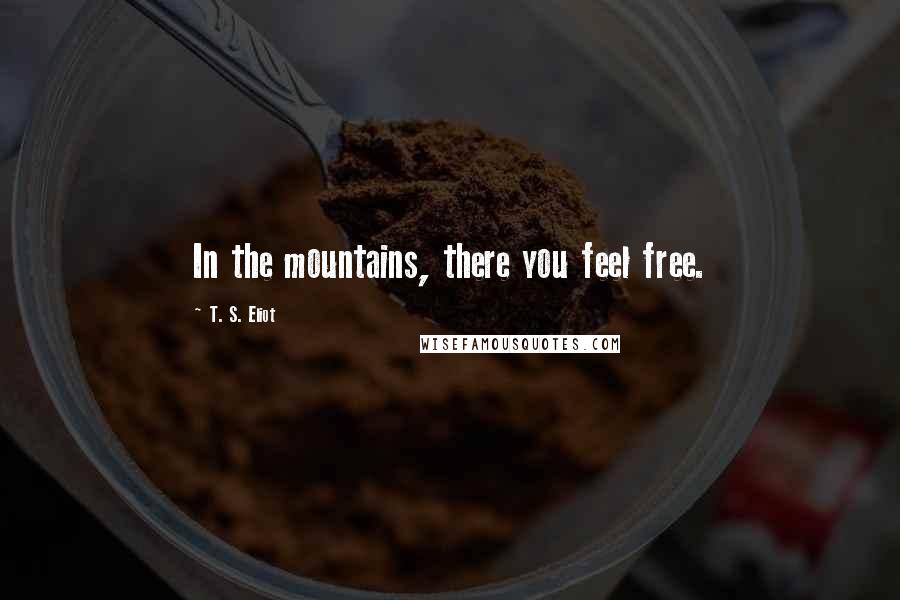 T. S. Eliot Quotes: In the mountains, there you feel free.