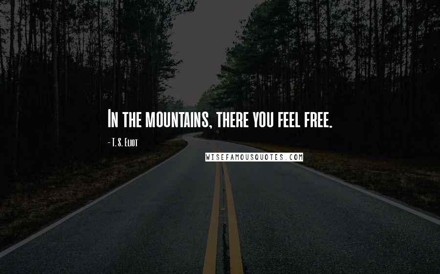 T. S. Eliot Quotes: In the mountains, there you feel free.