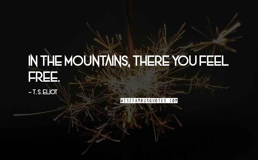 T. S. Eliot Quotes: In the mountains, there you feel free.