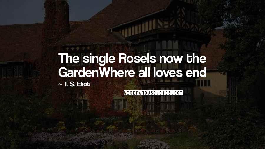 T. S. Eliot Quotes: The single RoseIs now the GardenWhere all loves end