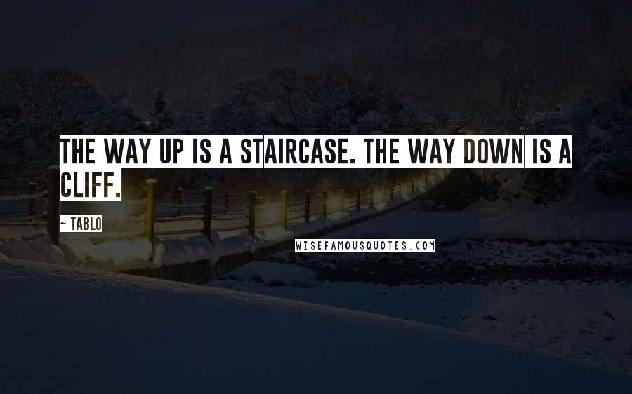 Tablo Quotes: The way up is a staircase. The way down is a cliff.