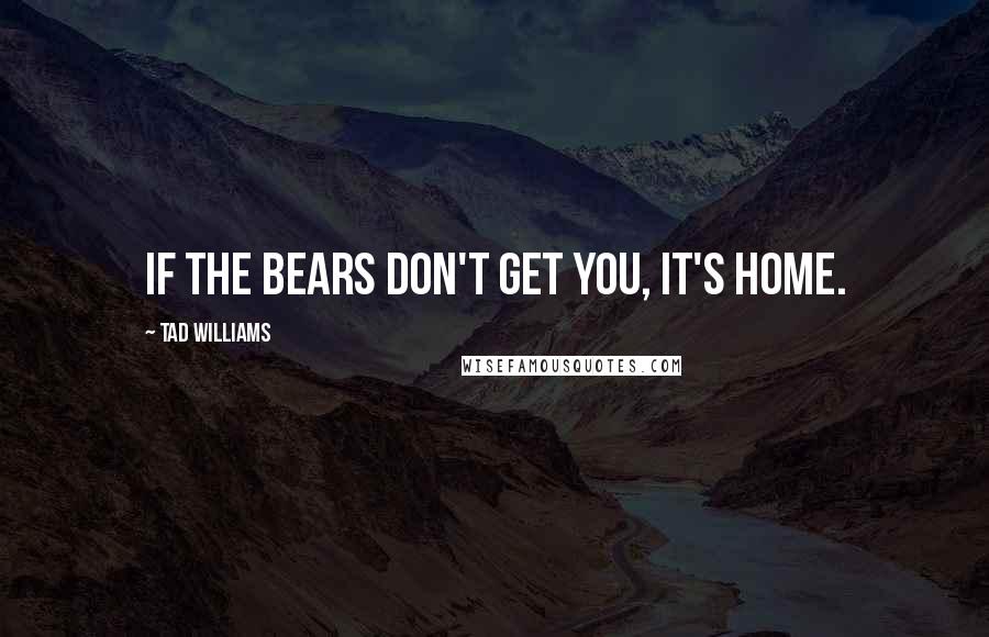 Tad Williams Quotes: If the bears don't get you, it's home.