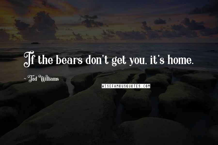 Tad Williams Quotes: If the bears don't get you, it's home.