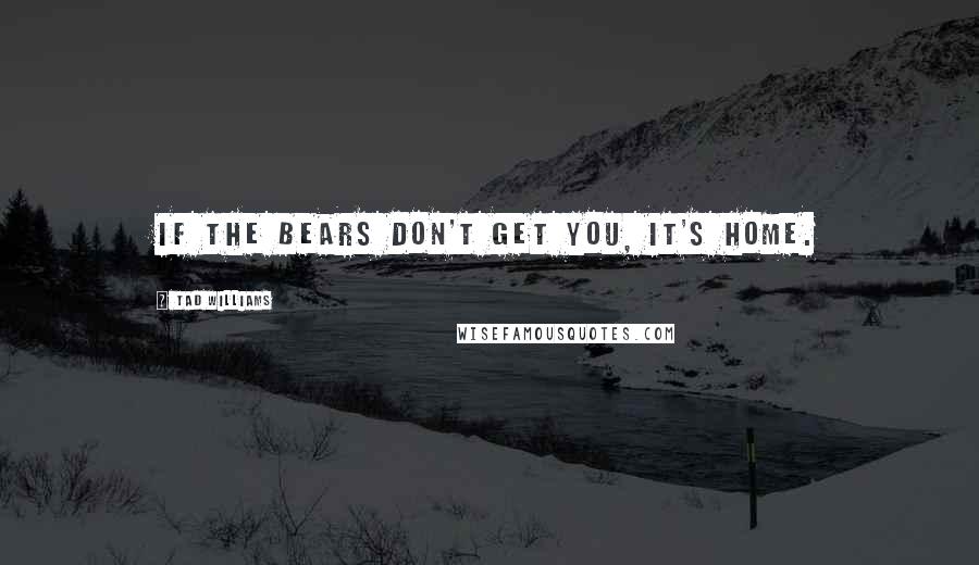 Tad Williams Quotes: If the bears don't get you, it's home.