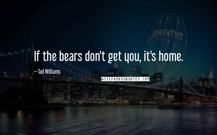 Tad Williams Quotes: If the bears don't get you, it's home.