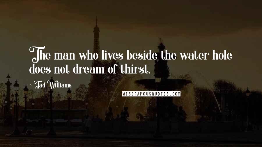 Tad Williams Quotes: The man who lives beside the water hole does not dream of thirst.