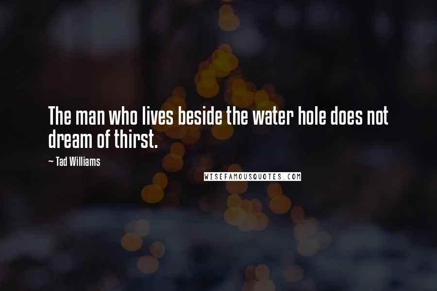 Tad Williams Quotes: The man who lives beside the water hole does not dream of thirst.