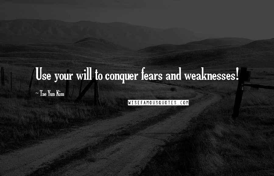 Tae Yun Kim Quotes: Use your will to conquer fears and weaknesses!