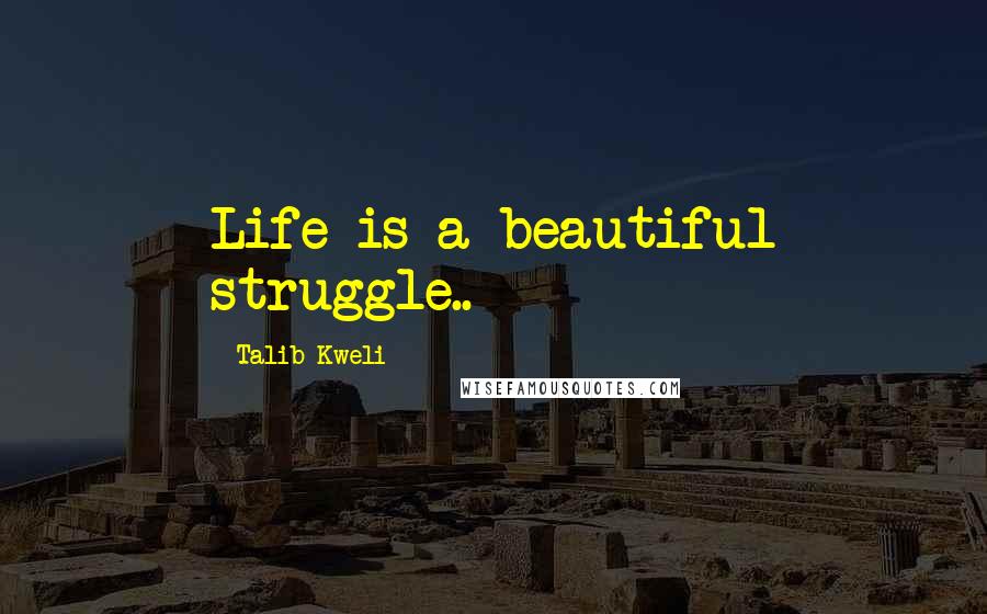 Talib Kweli Quotes: Life is a beautiful struggle..