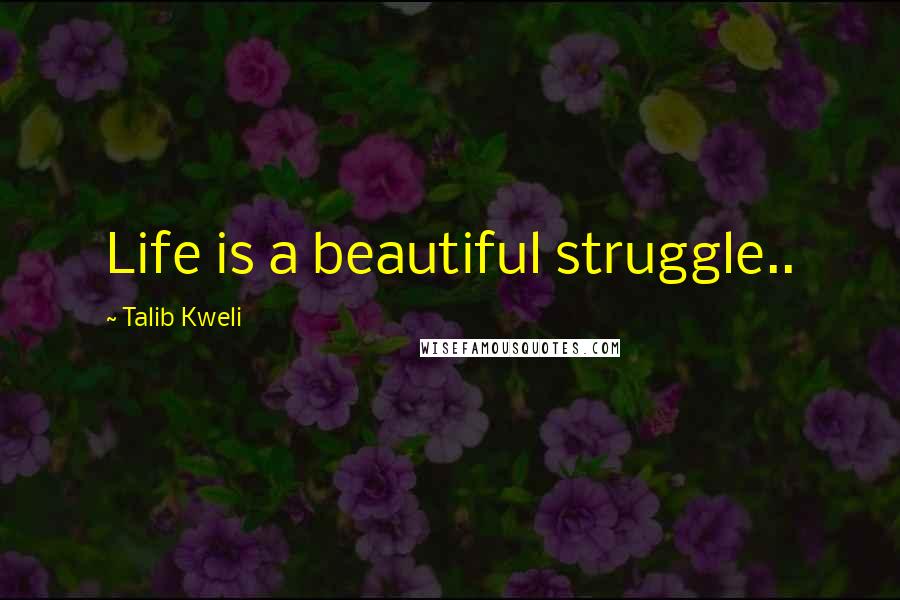 Talib Kweli Quotes: Life is a beautiful struggle..