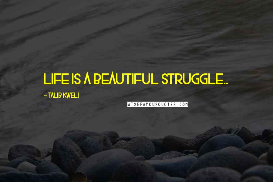 Talib Kweli Quotes: Life is a beautiful struggle..