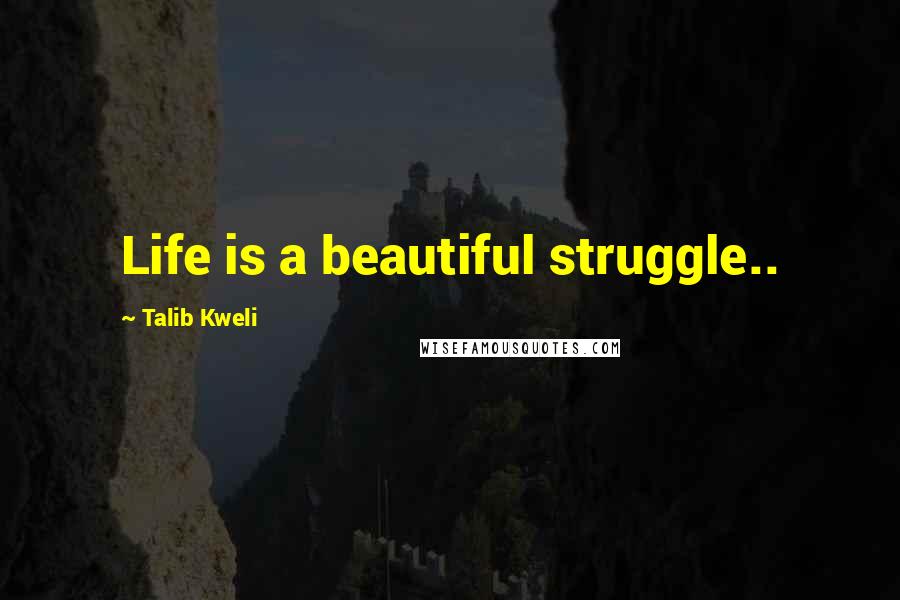 Talib Kweli Quotes: Life is a beautiful struggle..