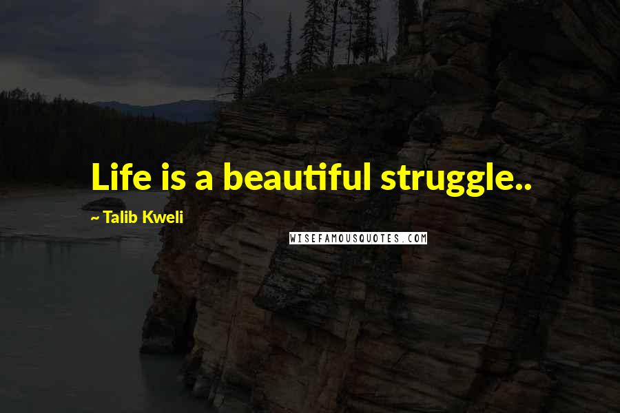 Talib Kweli Quotes: Life is a beautiful struggle..