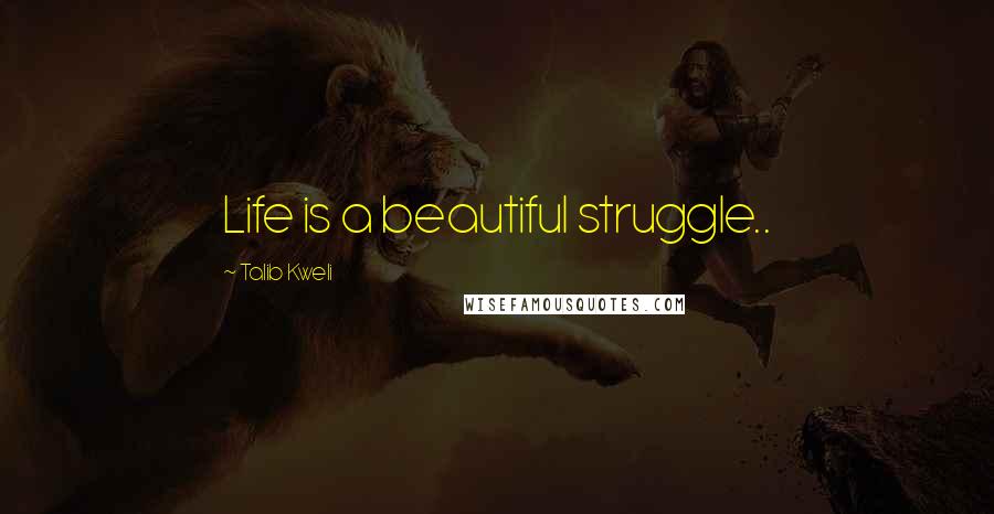 Talib Kweli Quotes: Life is a beautiful struggle..