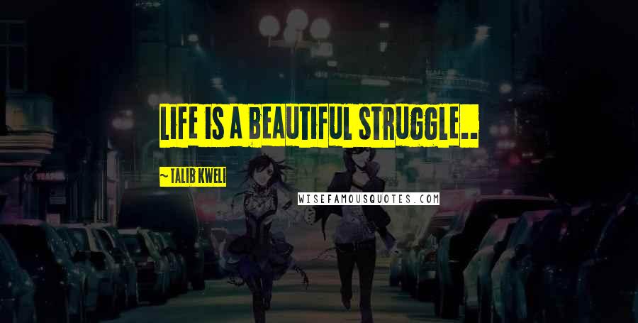 Talib Kweli Quotes: Life is a beautiful struggle..