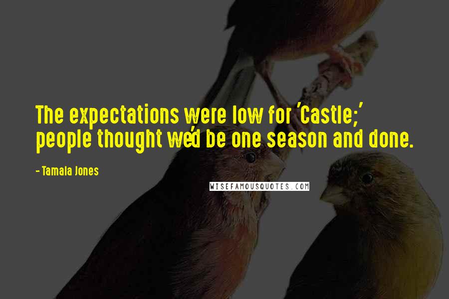 Tamala Jones Quotes: The expectations were low for 'Castle;' people thought we'd be one season and done.