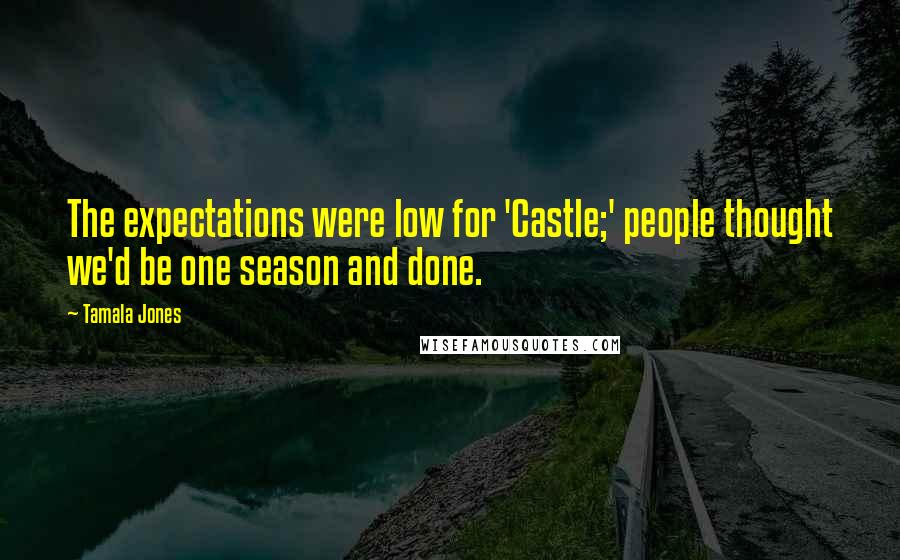 Tamala Jones Quotes: The expectations were low for 'Castle;' people thought we'd be one season and done.