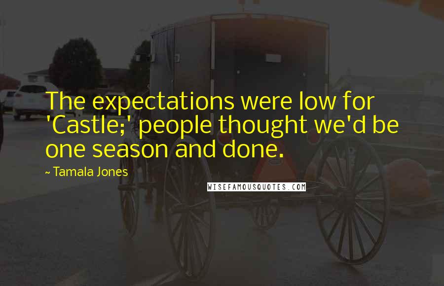 Tamala Jones Quotes: The expectations were low for 'Castle;' people thought we'd be one season and done.