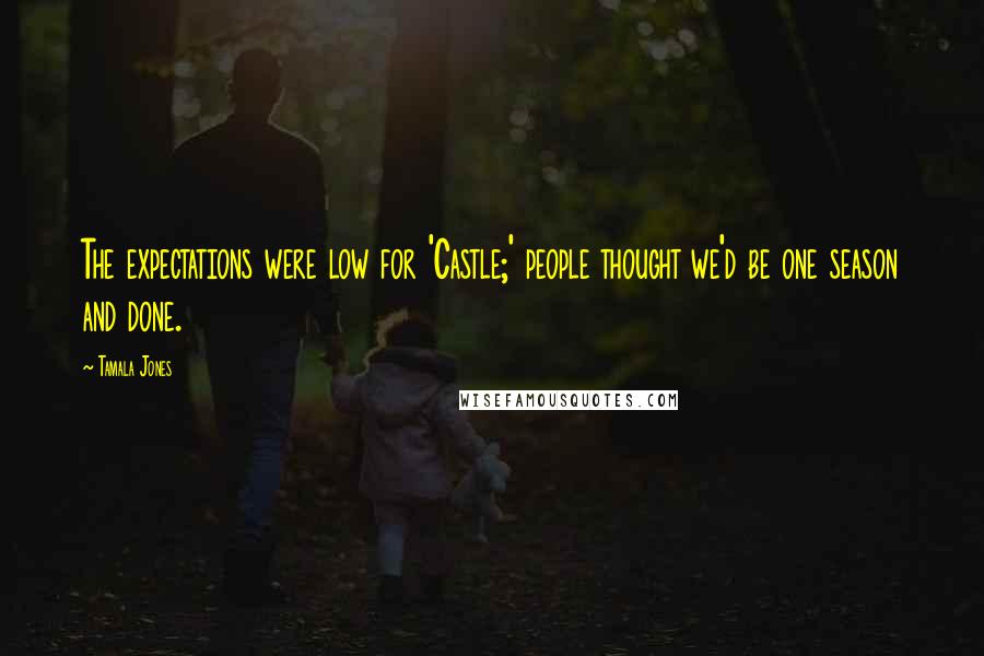 Tamala Jones Quotes: The expectations were low for 'Castle;' people thought we'd be one season and done.