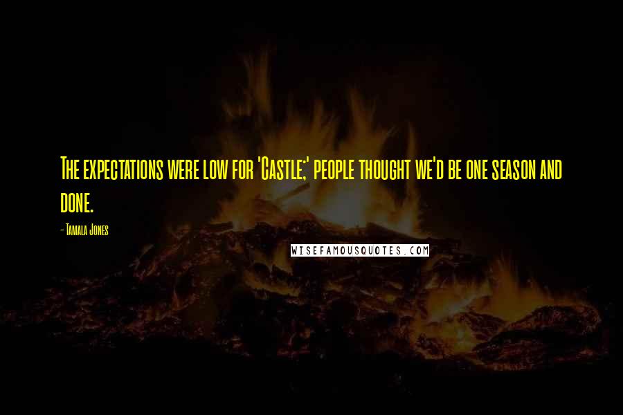 Tamala Jones Quotes: The expectations were low for 'Castle;' people thought we'd be one season and done.