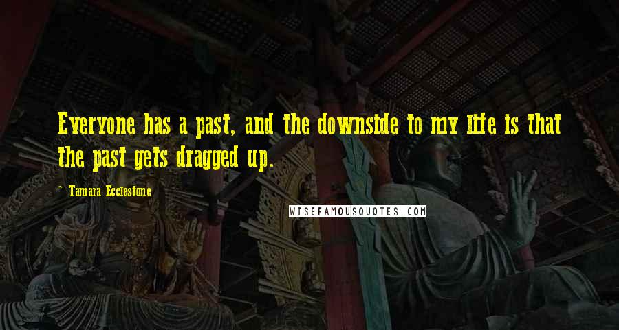 Tamara Ecclestone Quotes: Everyone has a past, and the downside to my life is that the past gets dragged up.