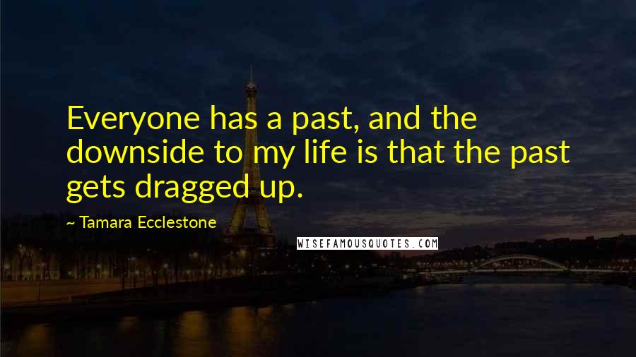 Tamara Ecclestone Quotes: Everyone has a past, and the downside to my life is that the past gets dragged up.