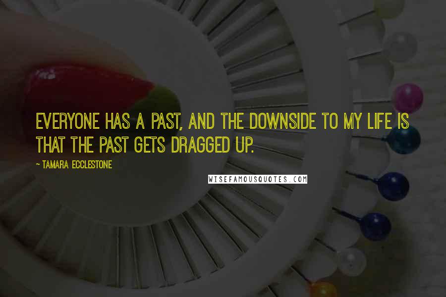 Tamara Ecclestone Quotes: Everyone has a past, and the downside to my life is that the past gets dragged up.