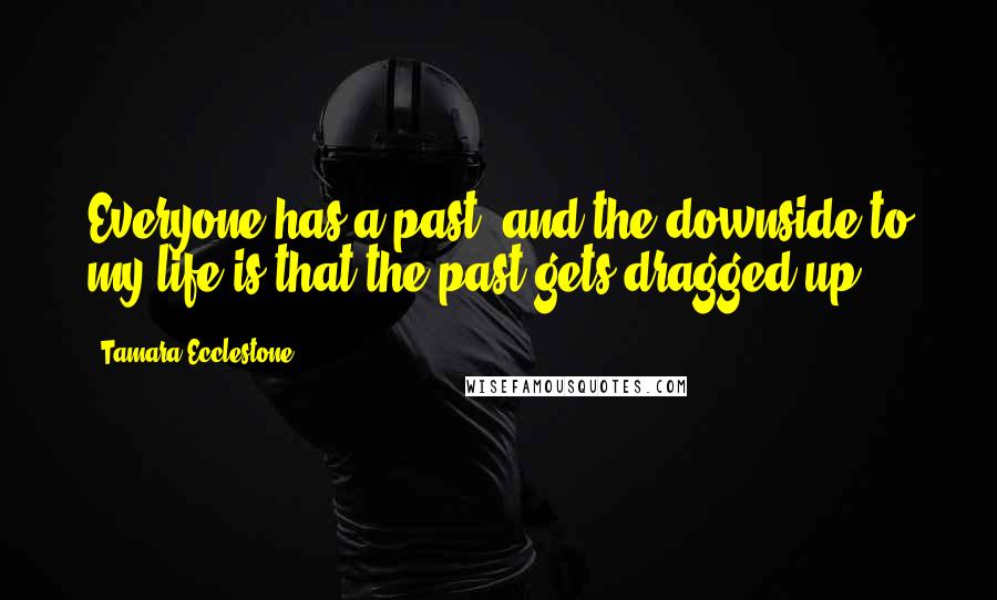 Tamara Ecclestone Quotes: Everyone has a past, and the downside to my life is that the past gets dragged up.
