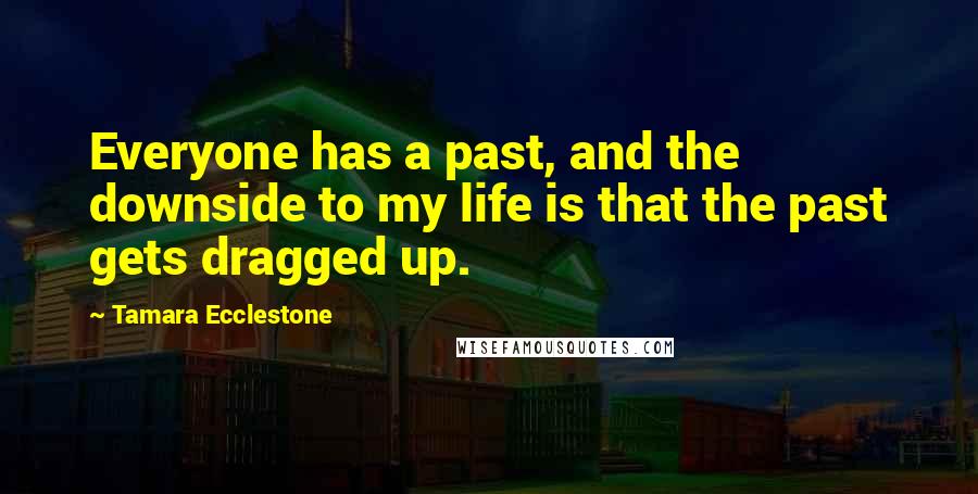 Tamara Ecclestone Quotes: Everyone has a past, and the downside to my life is that the past gets dragged up.