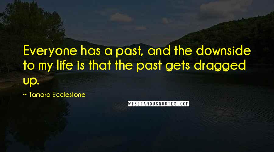 Tamara Ecclestone Quotes: Everyone has a past, and the downside to my life is that the past gets dragged up.