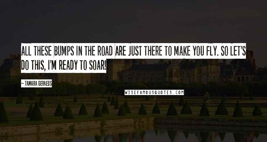 Tamara Geraeds Quotes: All these bumps in the road are just there to make you fly. So let's do this, I'm ready to soar!