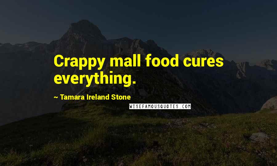 Tamara Ireland Stone Quotes: Crappy mall food cures everything.
