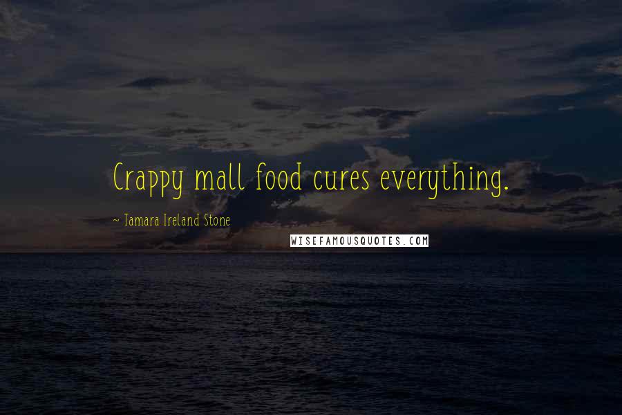 Tamara Ireland Stone Quotes: Crappy mall food cures everything.