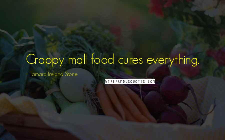 Tamara Ireland Stone Quotes: Crappy mall food cures everything.