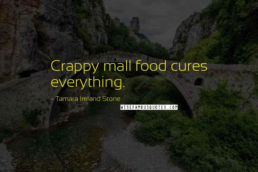 Tamara Ireland Stone Quotes: Crappy mall food cures everything.