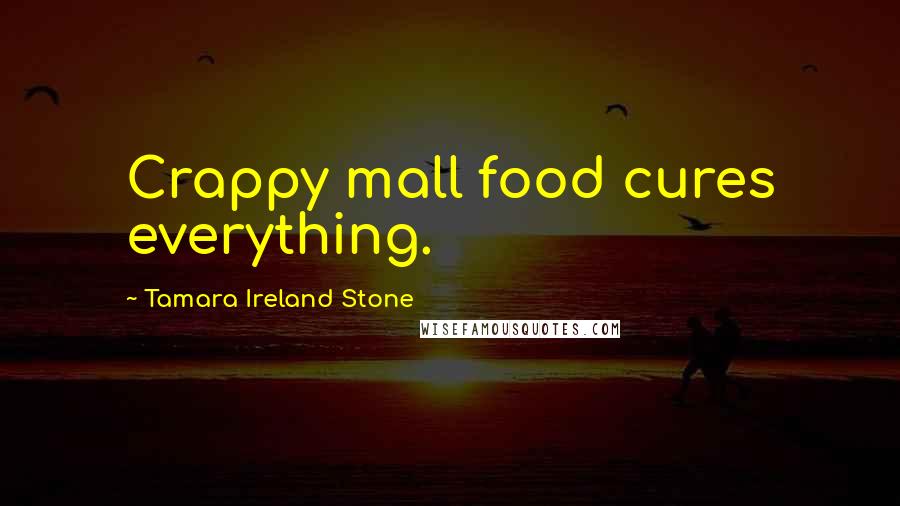 Tamara Ireland Stone Quotes: Crappy mall food cures everything.