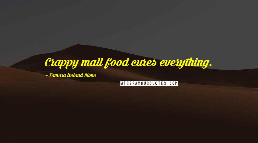 Tamara Ireland Stone Quotes: Crappy mall food cures everything.