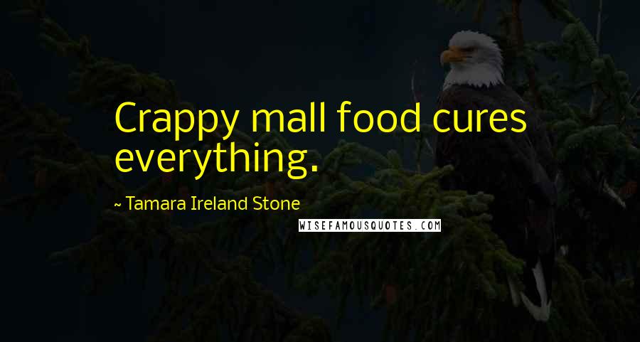 Tamara Ireland Stone Quotes: Crappy mall food cures everything.